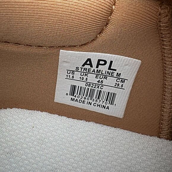 APL Men’s Size 11.5 Streamline Running Shoes Tan/Black/White Sneakers $350 main image 5